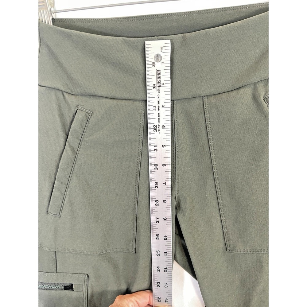 Athleta Headlands Hybrid Cargo Tight Leggings Peat Zippered Pockets S ize 4 - Picture 8 of 14